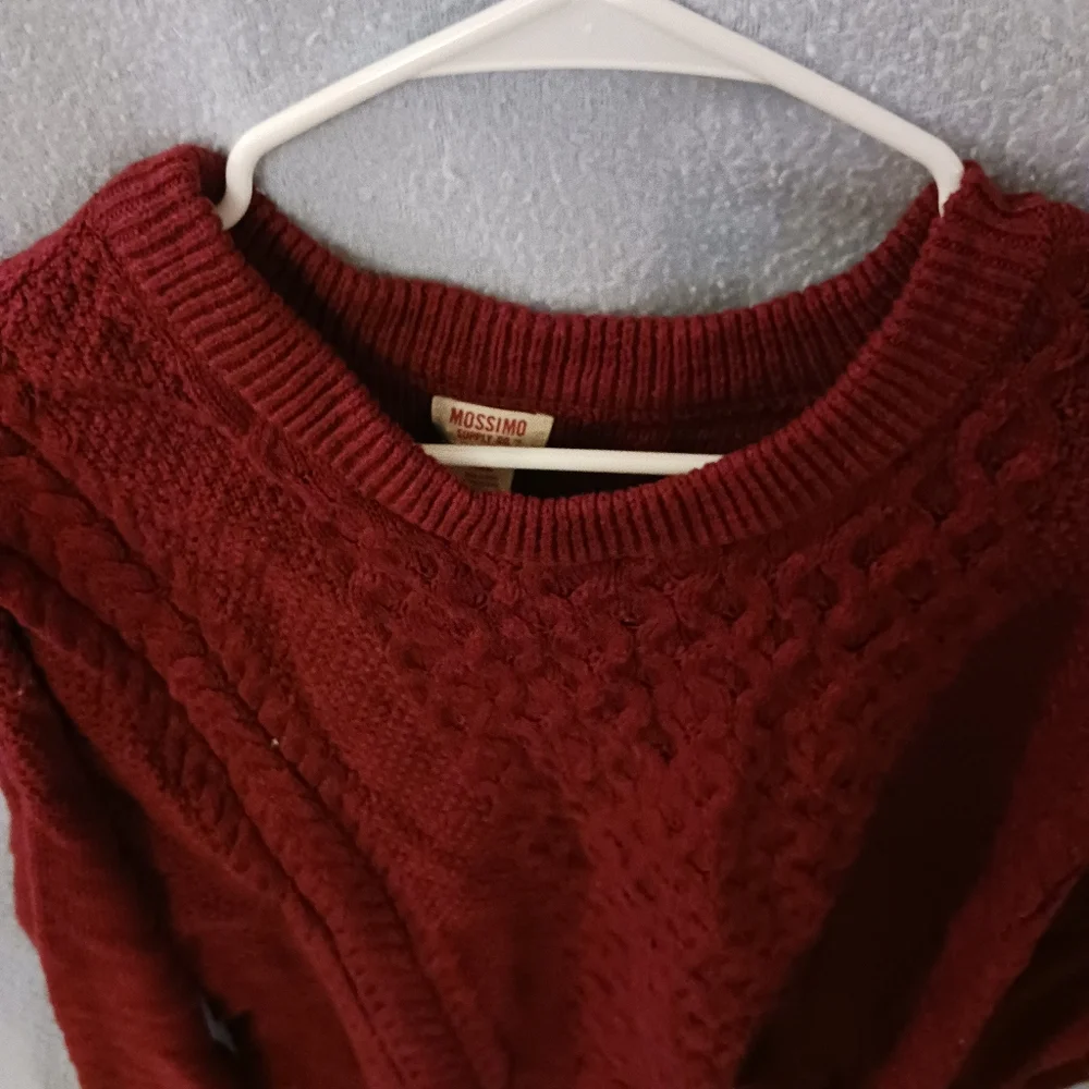 Cranberry cropped sweater - Picture 3 of 4